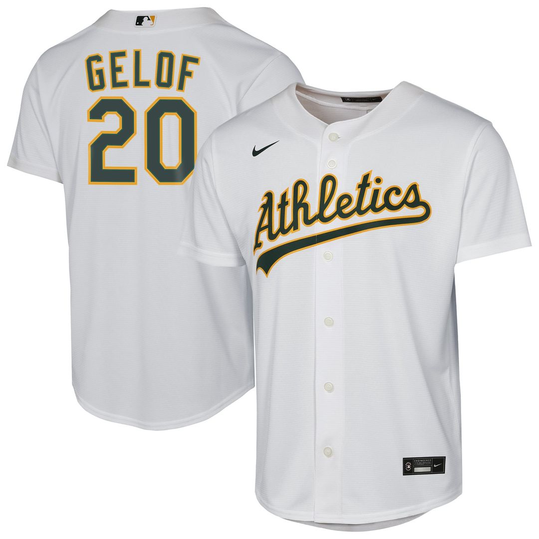 Zack Gelof Athletics Nike Youth Home Replica Player Jersey - White | MLB Fan Gear