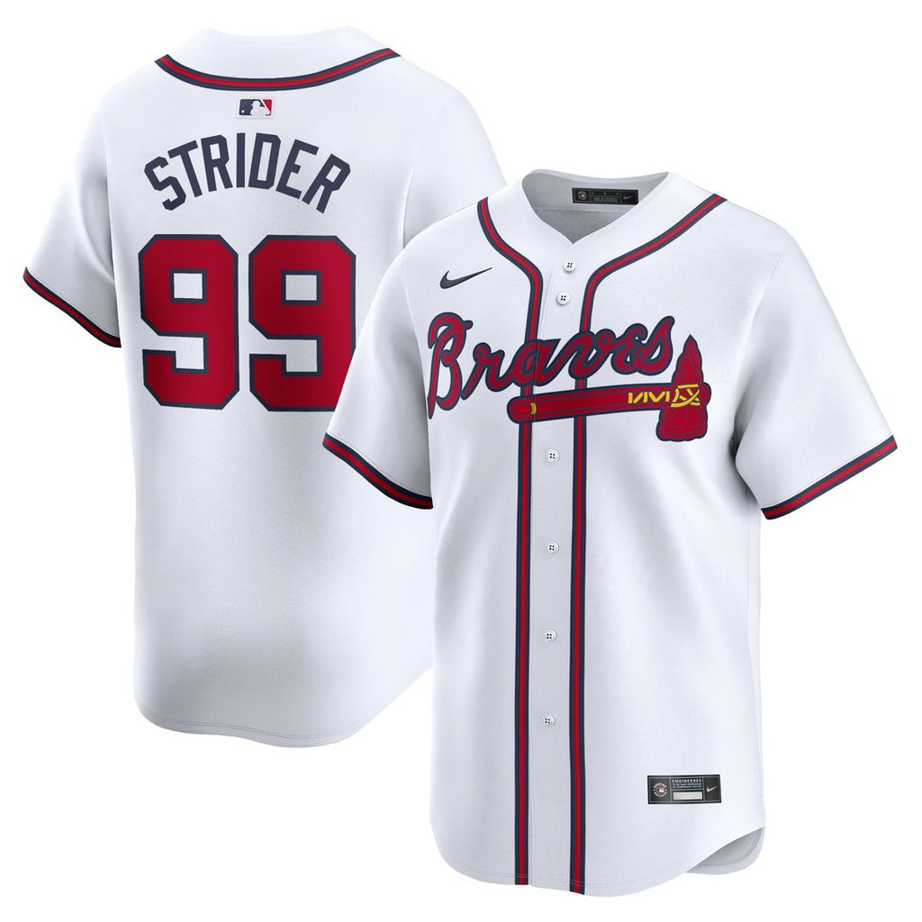 Spencer Strider Atlanta Braves Nike Home Limited Player Jersey - White | MLB Fan Gear