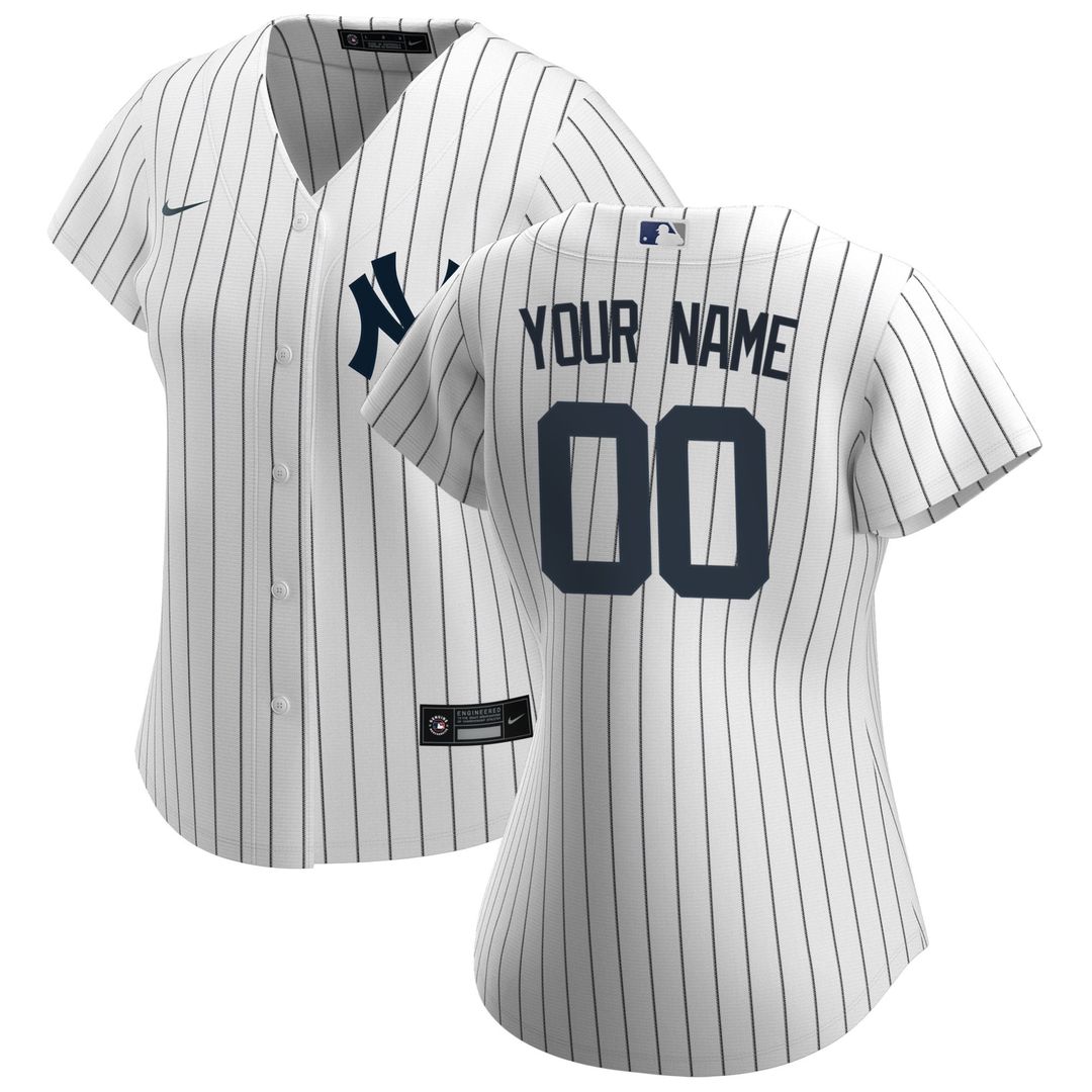New York Yankees Nike Women's Home Replica Custom Jersey - White | MLB Fan Gear