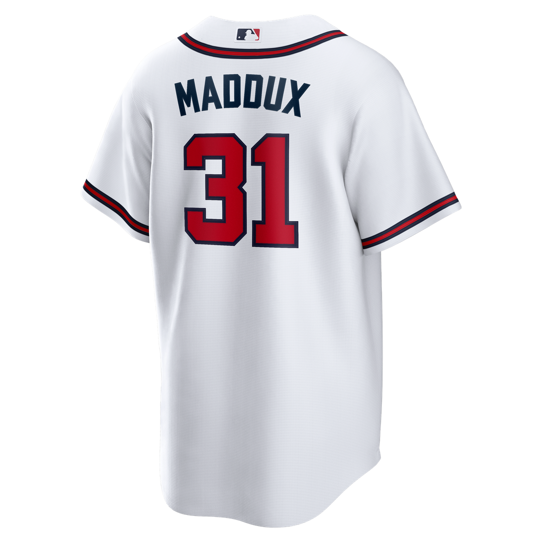 Greg Maddux Atlanta Braves Nike Home Retired Player Replica Jersey - White | MLB Fan Gear