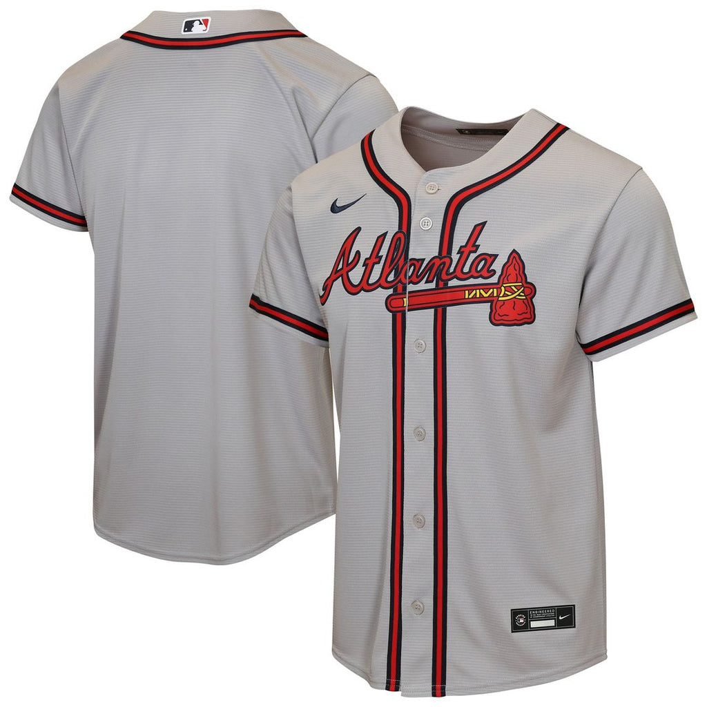Atlanta Braves Nike Youth Road Replica Jersey - Gray | MLB Fan Gear