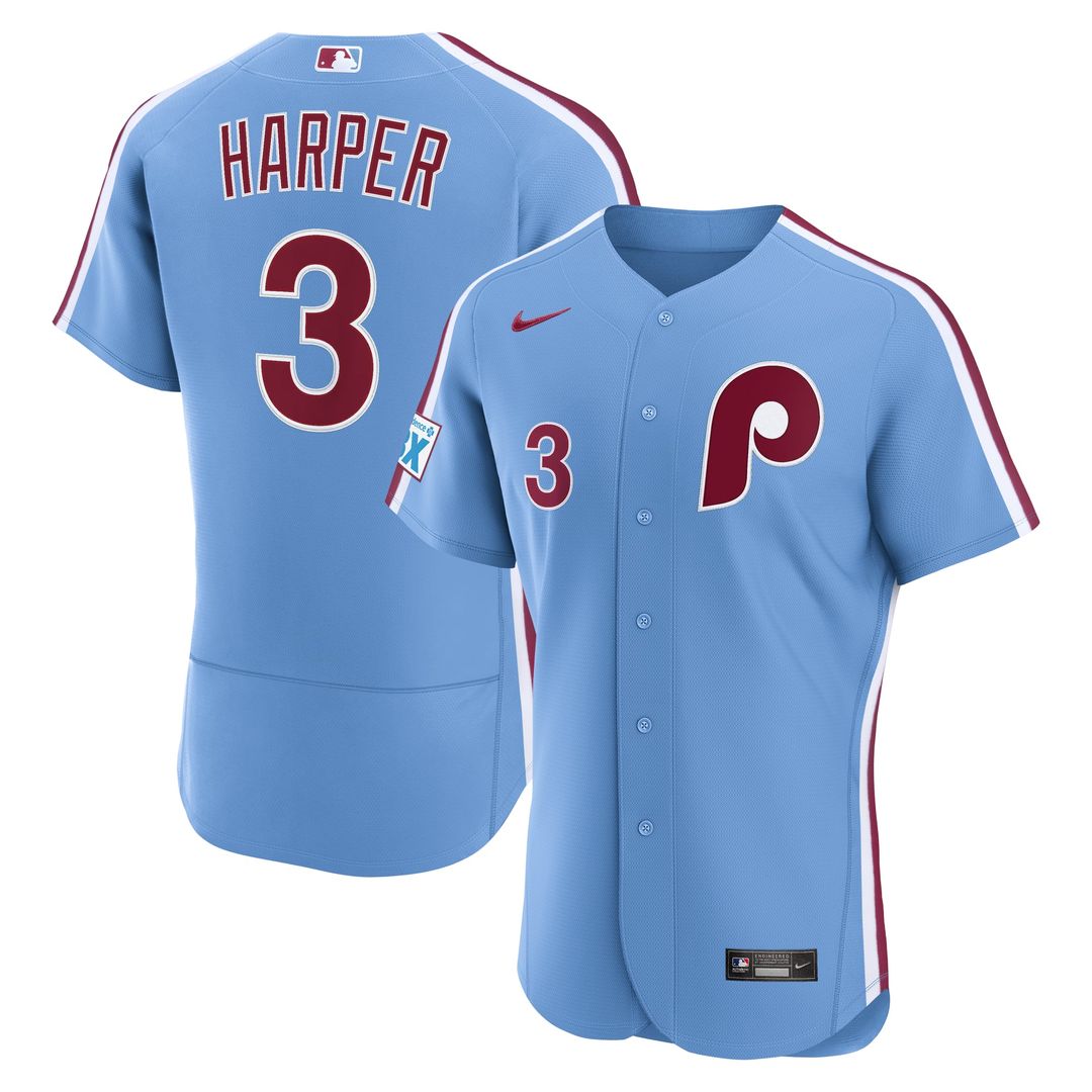 Bryce Harper Philadelphia Phillies Nike Home Authentic Sponsor Patch Jersey - White | MLB Fan Gear