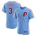 Bryce Harper Philadelphia Phillies Nike Alternate Authentic Sponsor Patch Jersey - Light Blue | MLB Fan Gear