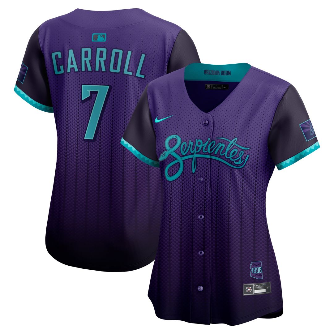 Corbin Carroll Arizona Diamondbacks Nike Women's 2025 City Connect Limited Player Jersey - Purple | MLB Fan Gear