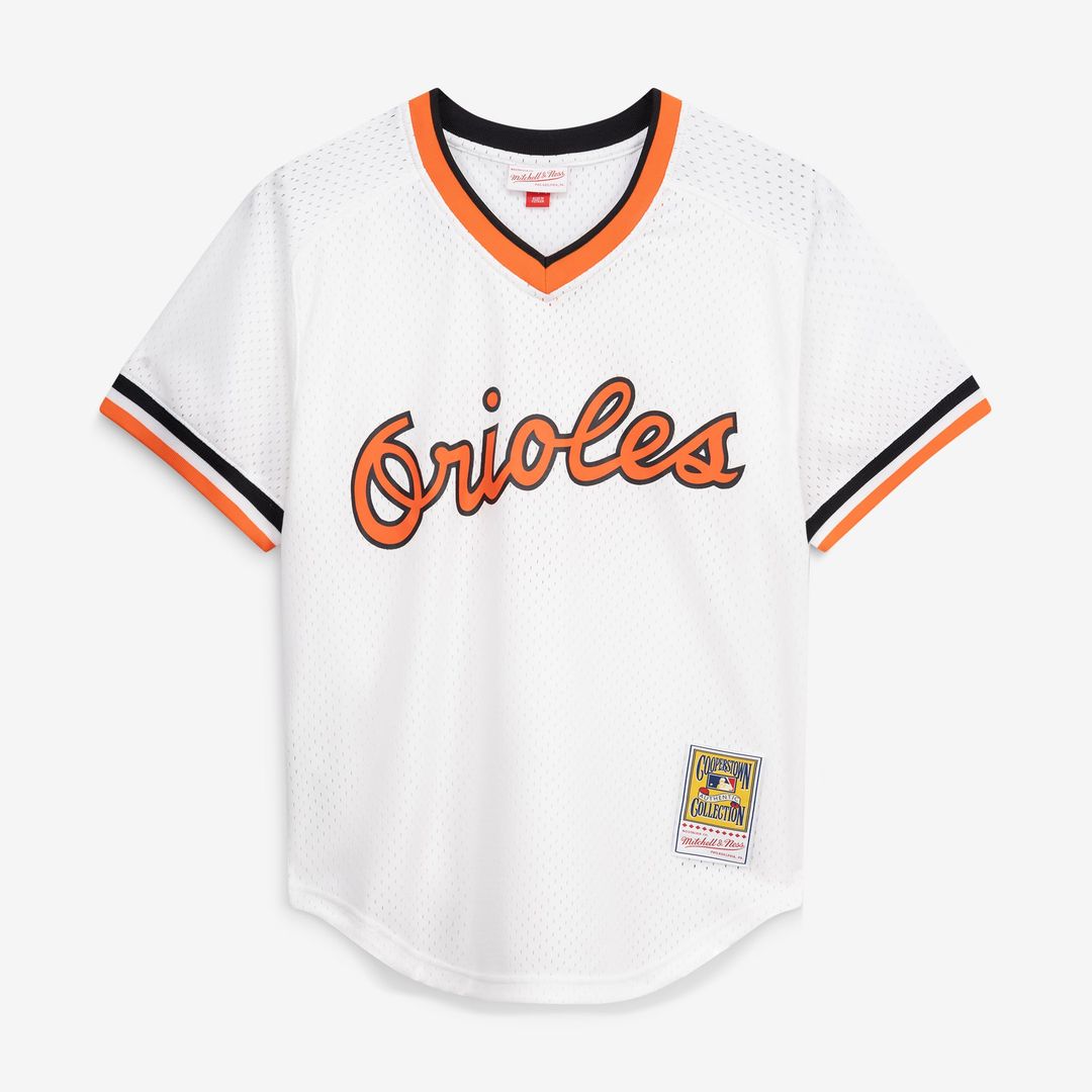 Cal Ripken Jr. Baltimore Orioles Mitchell & Ness Authentic Batting Practice Jersey - White | MLB Fan Gear