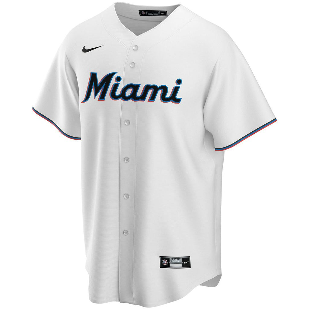 Miami Marlins Nike Home Replica Custom Jersey - White | MLB Fan Gear