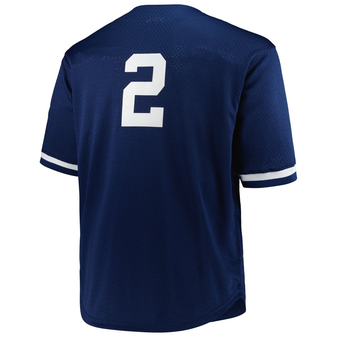 Derek Jeter New York Yankees Mitchell & Ness Big & Tall Cooperstown Mesh Batting Practice Jersey - Navy | MLB Fan Gear