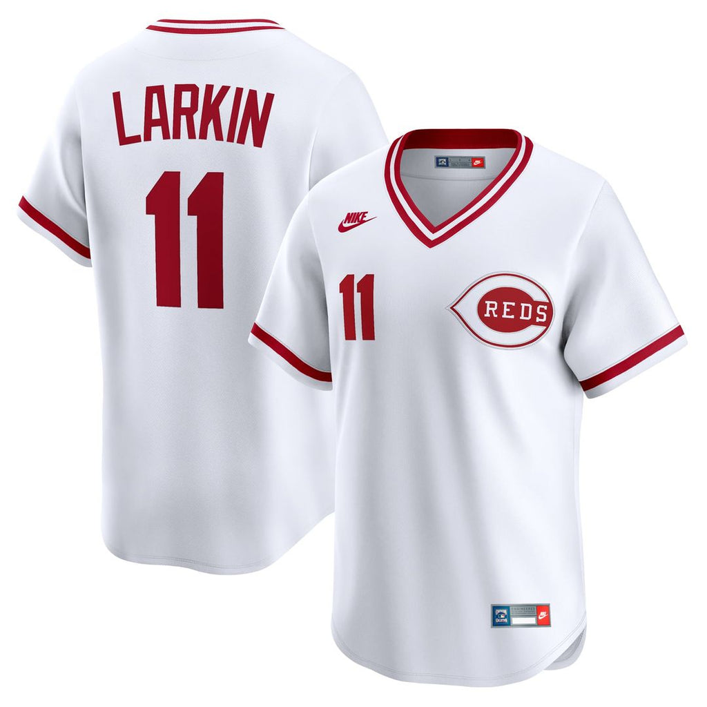 Barry Larkin Cincinnati Reds Nike Throwback Cooperstown Collection Limited Jersey - White | MLB Fan Gear