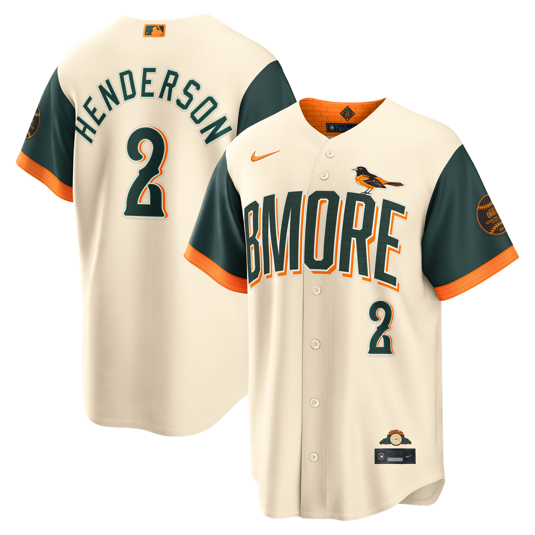 Gunnar Henderson Baltimore Orioles Nike 2026 City Connect Stadium Jersey - Cream | MLB Fan Gear