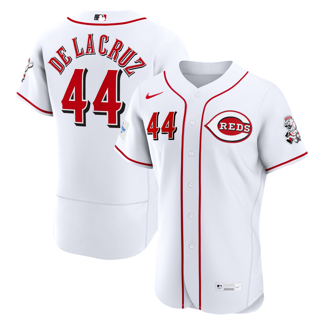 Elly De La Cruz Cincinnati Reds Nike Home Authentic Sponsor Patch Jersey - White | MLB Fan Gear