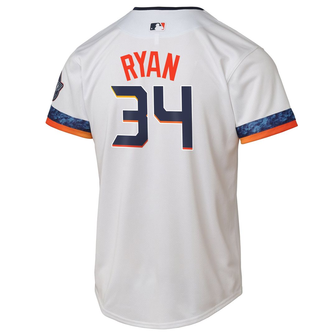 Nolan Ryan Houston Astros Nike Youth 2025 City Connect Limited Player Jersey - White | MLB Fan Gear