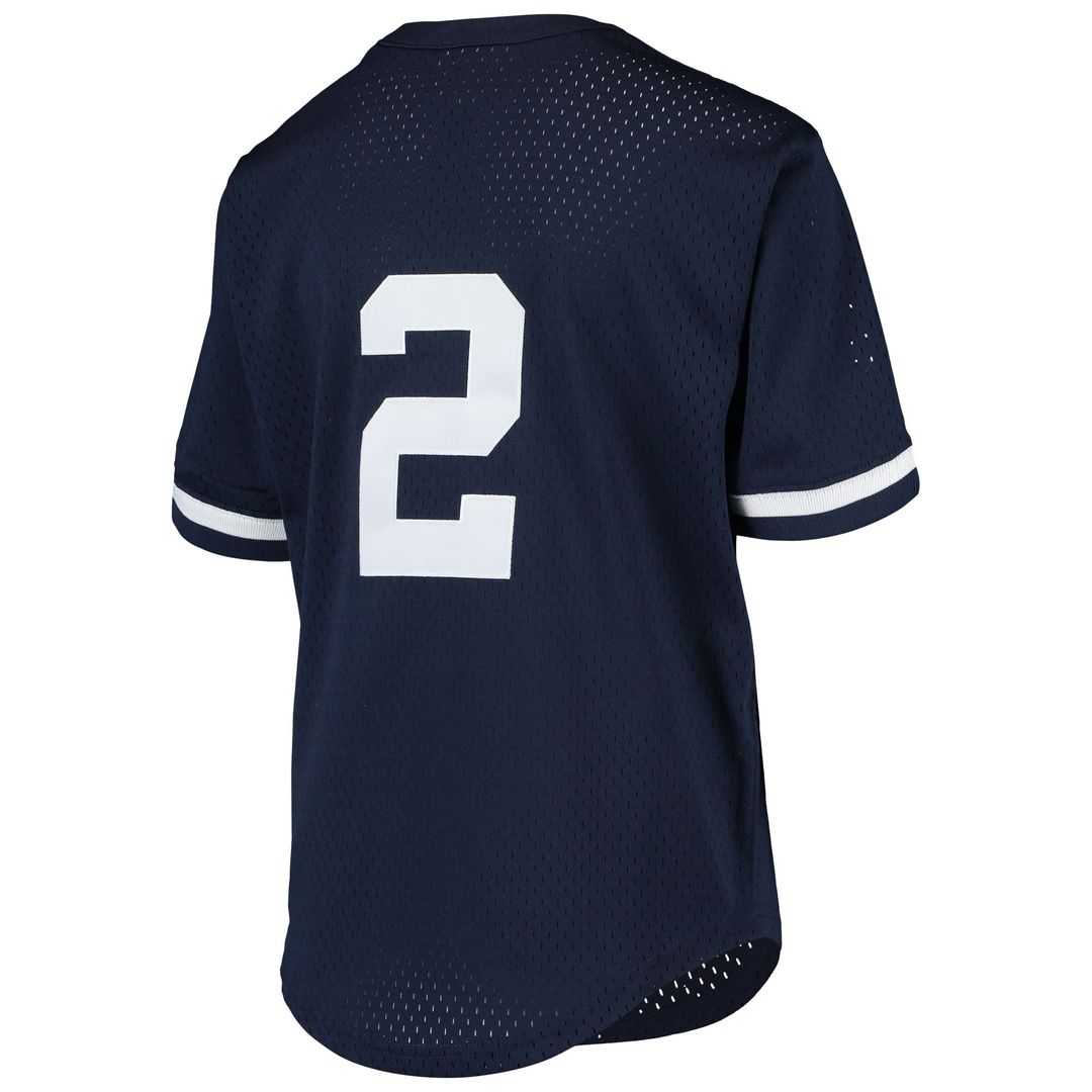 Derek Jeter New York Yankees Mitchell & Ness Youth Cooperstown Collection Mesh Batting Practice Jersey - Navy | MLB Fan Gear