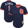 Ozzie Smith St. Louis Cardinals Mitchell & Ness Youth Cooperstown Collection Mesh Batting Practice Jersey - Navy | MLB Fan Gear