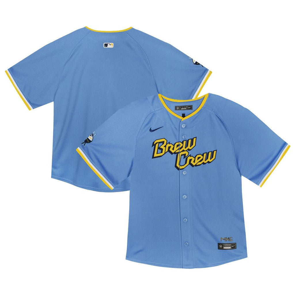 Milwaukee Brewers Nike Toddler City Connect Team Limited Jersey - Blue | MLB Fan Gear