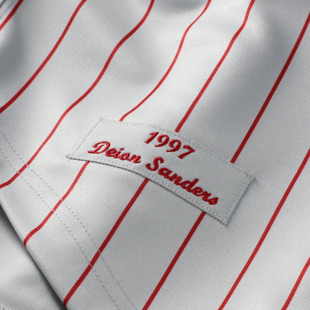Deion Sanders Cincinnati Reds Mitchell & Ness 1997 Authentic Jersey - Gray | MLB Fan Gear