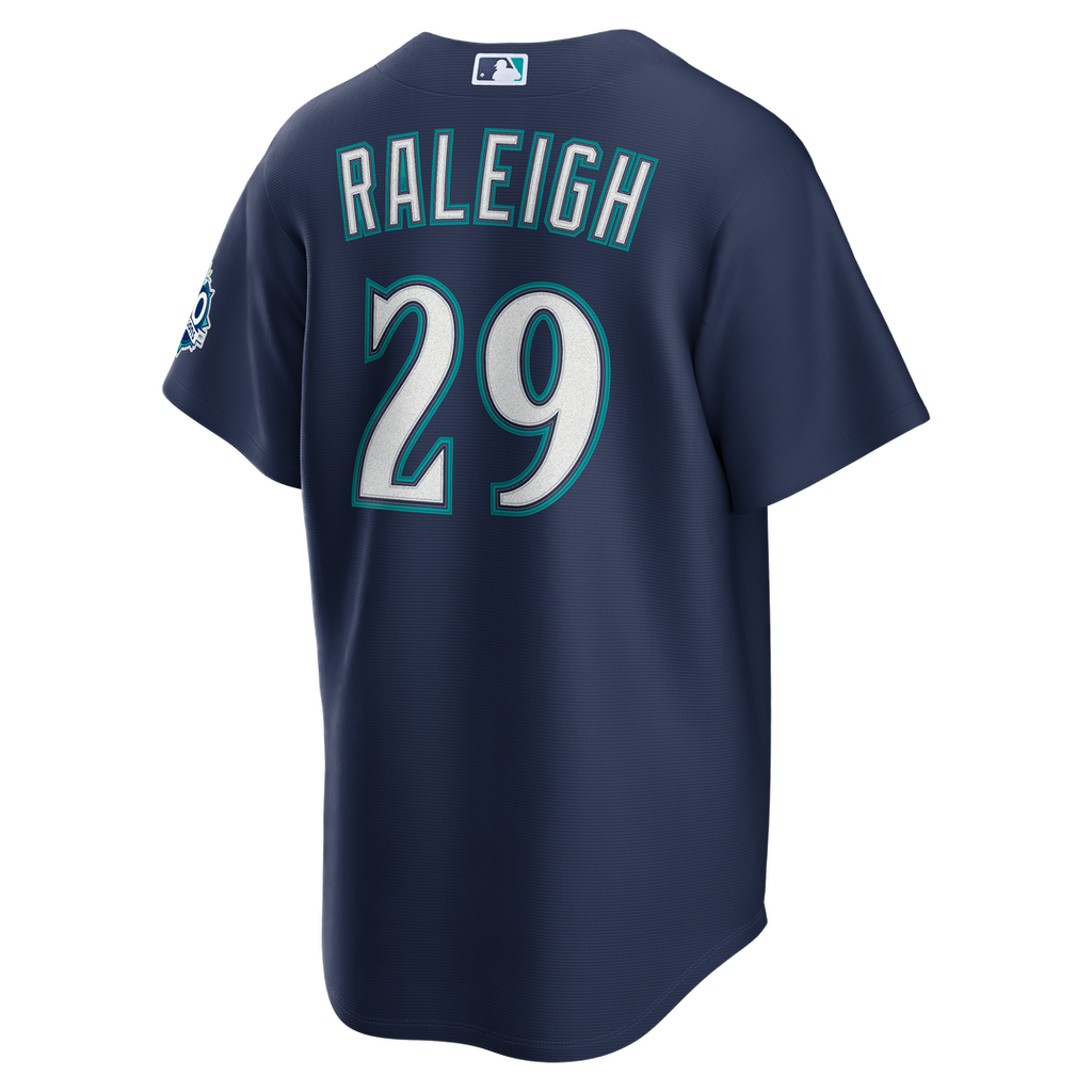Cal Raleigh Seattle Mariners Nike Road Stadium 50th Season Patch Jersey - Navy | MLB Fan Gear