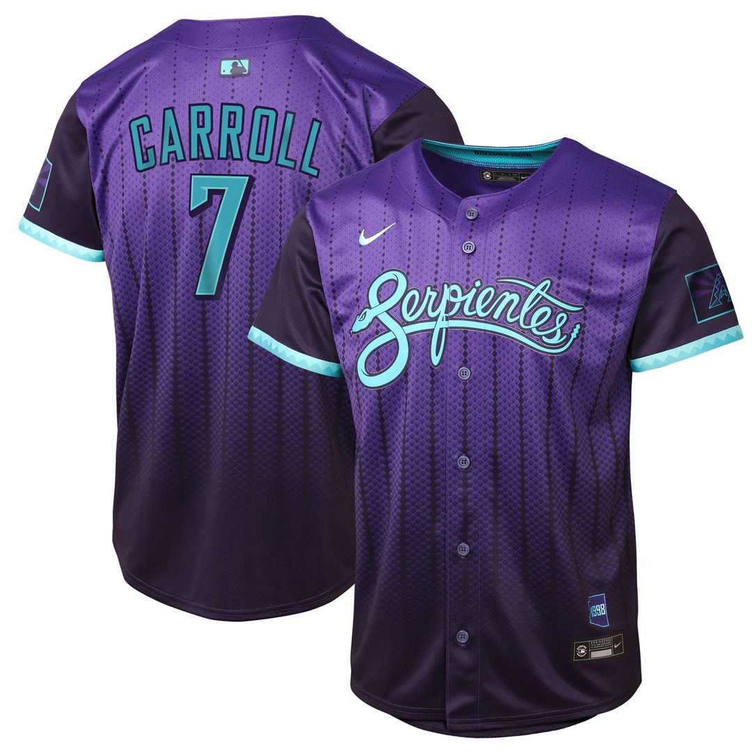 Corbin Carroll Arizona Diamondbacks Nike Youth 2025 City Connect Limited Player Jersey - Purple | MLB Fan Gear