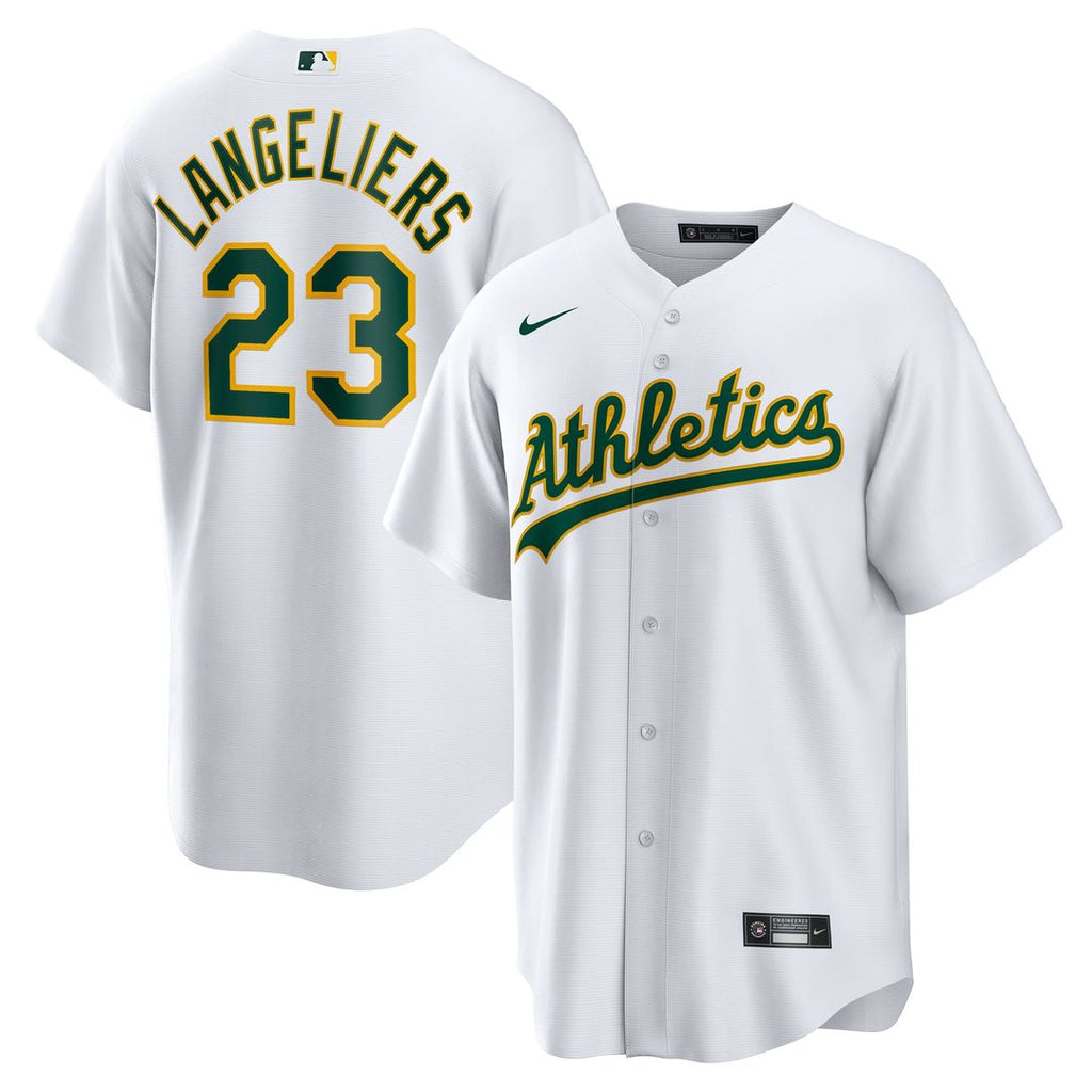 Shea Langeliers Athletics Nike Home Replica Jersey - White | MLB Fan Gear
