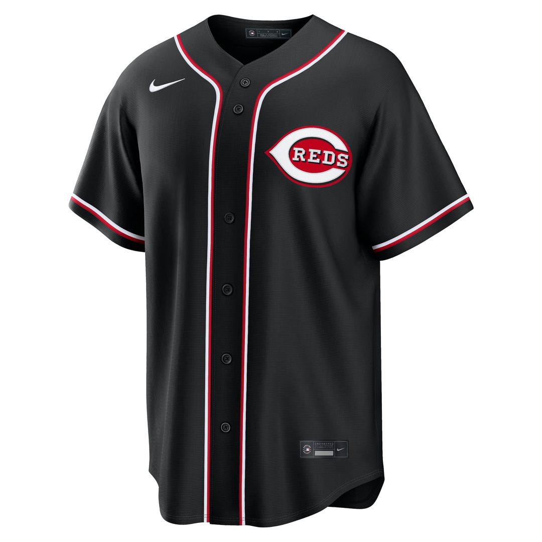 Elly De La Cruz Cincinnati Reds Nike Fashion Replica Black Out Jersey | MLB Fan Gear