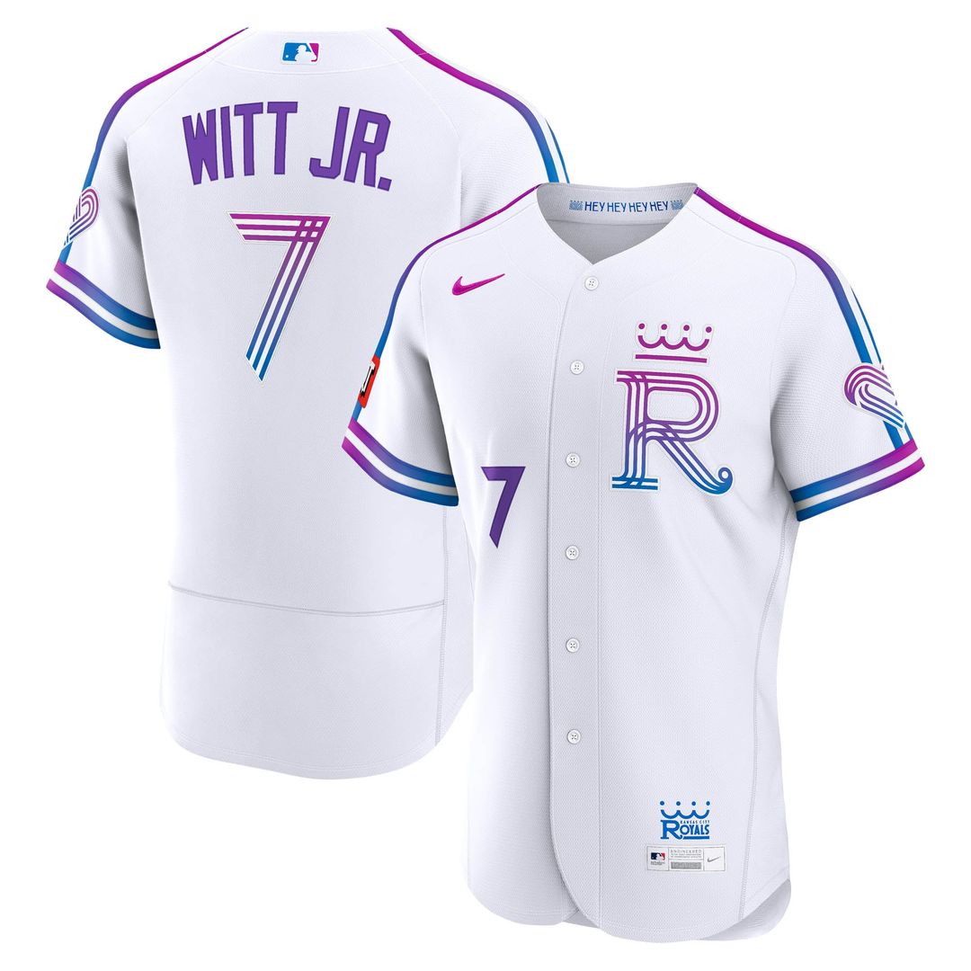 Bobby Witt Jr. Kansas City Royals Nike 2026 City Connect Authentic Sponsor Patch Jersey - White | MLB Fan Gear