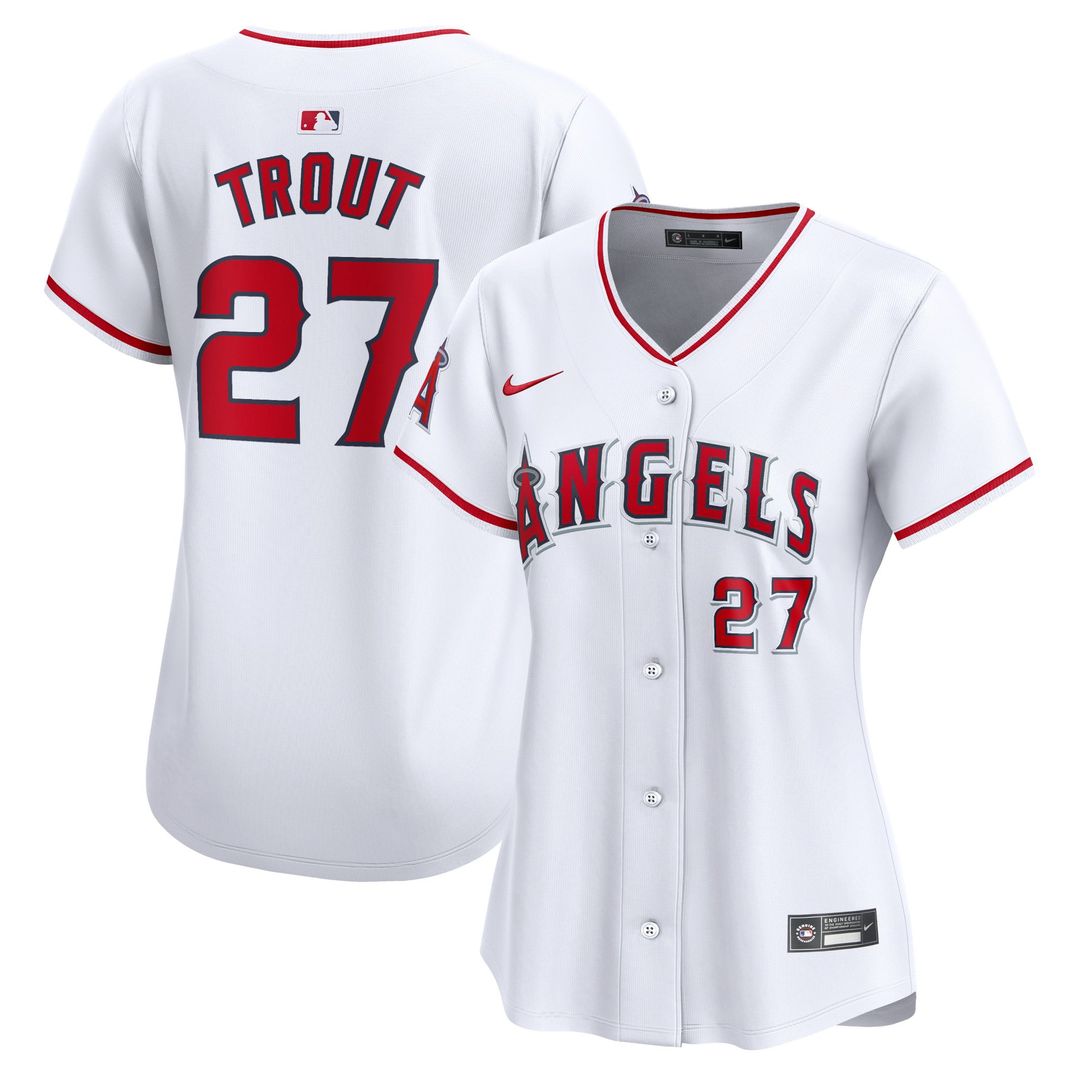 Mike Trout Los Angeles Angels Nike Women's Home Limited Player Jersey - White | MLB Fan Gear