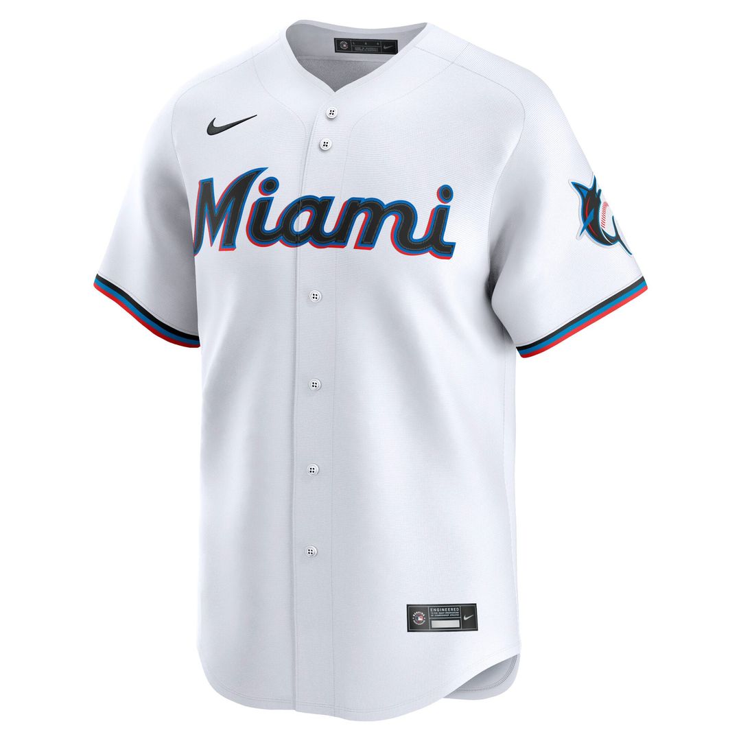 Miami Marlins Nike Home Limited Jersey - White | MLB Fan Gear