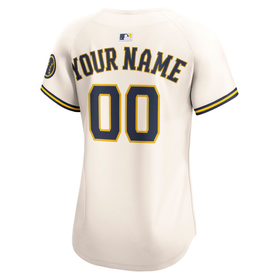 Milwaukee Brewers Nike Women's Home Limited Custom Jersey - Cream | MLB Fan Gear