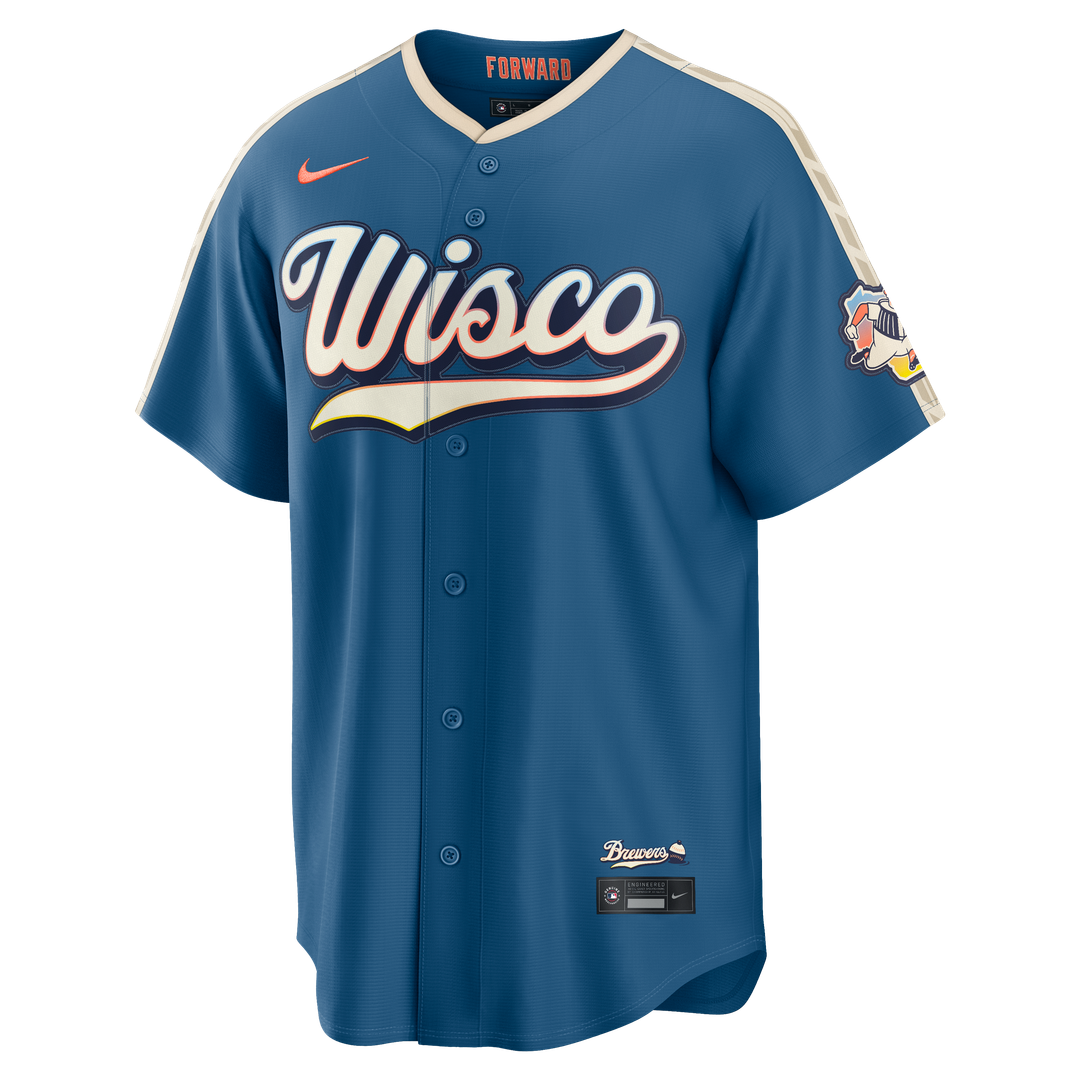 Milwaukee Brewers Nike 2026 City Connect Stadium Jersey - Mineral Blue | MLB Fan Gear