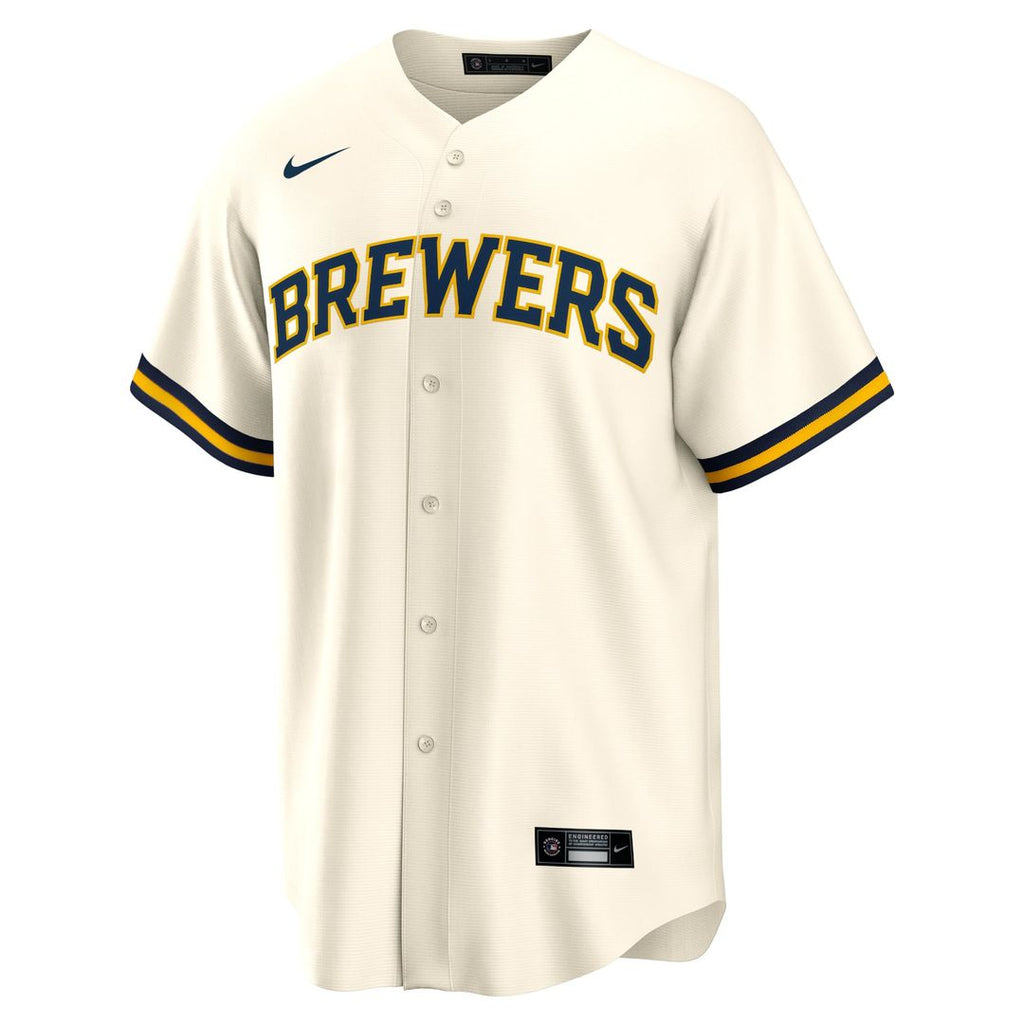 Christian Yelich Milwaukee Brewers Nike Home Replica Player Jersey - Cream | MLB Fan Gear