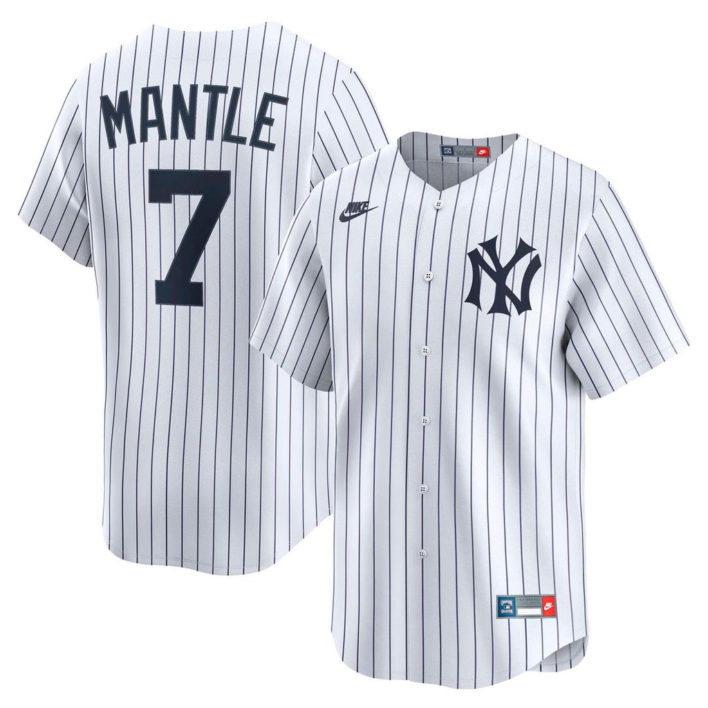 Mickey Mantle New York Yankees Nike Throwback Cooperstown Collection Limited Jersey - White | MLB Fan Gear
