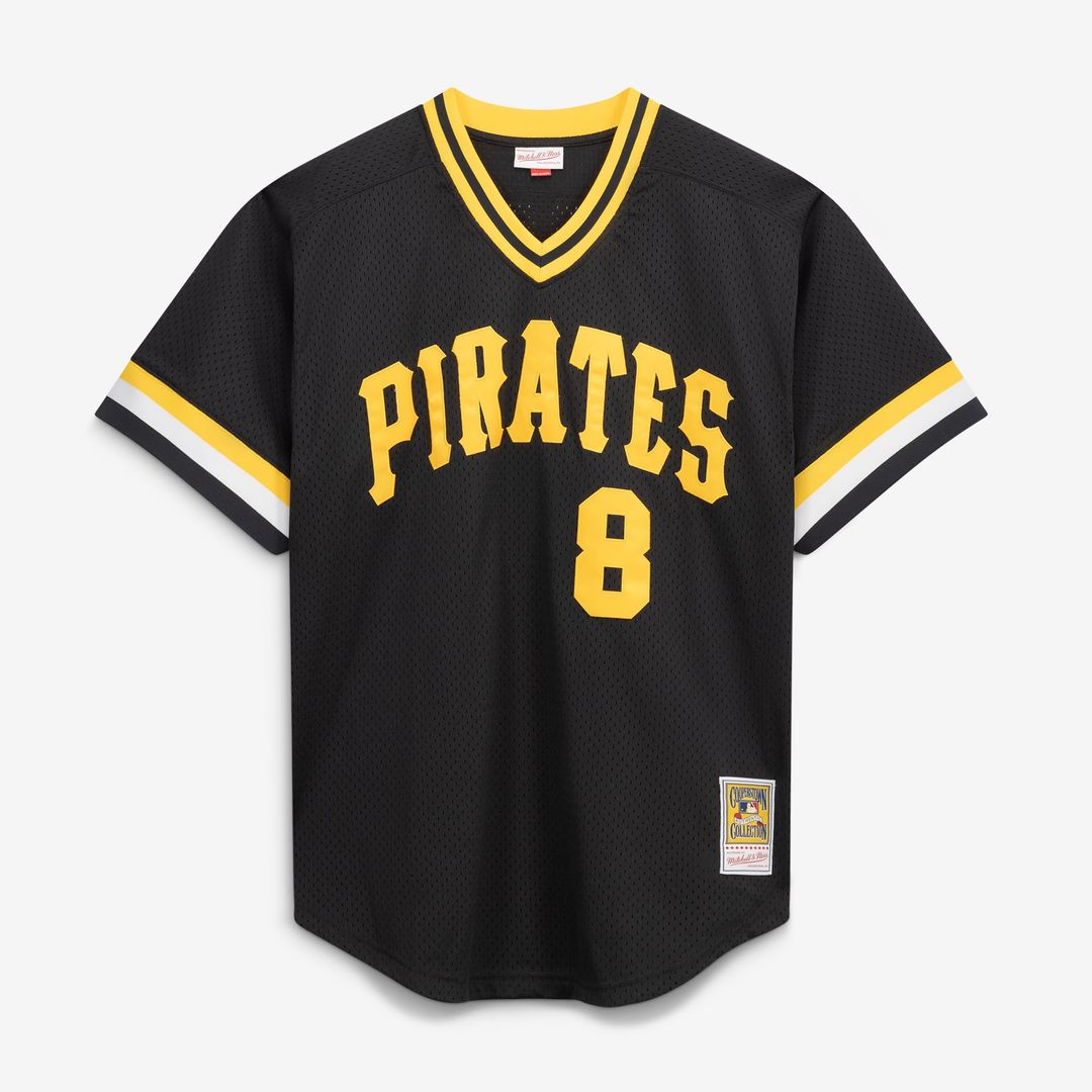 Willie Stargell Pittsburgh Pirates Mitchell & Ness Cooperstown Collection Big & Tall Mesh Batting Practice Jersey - Black | MLB Fan Gear