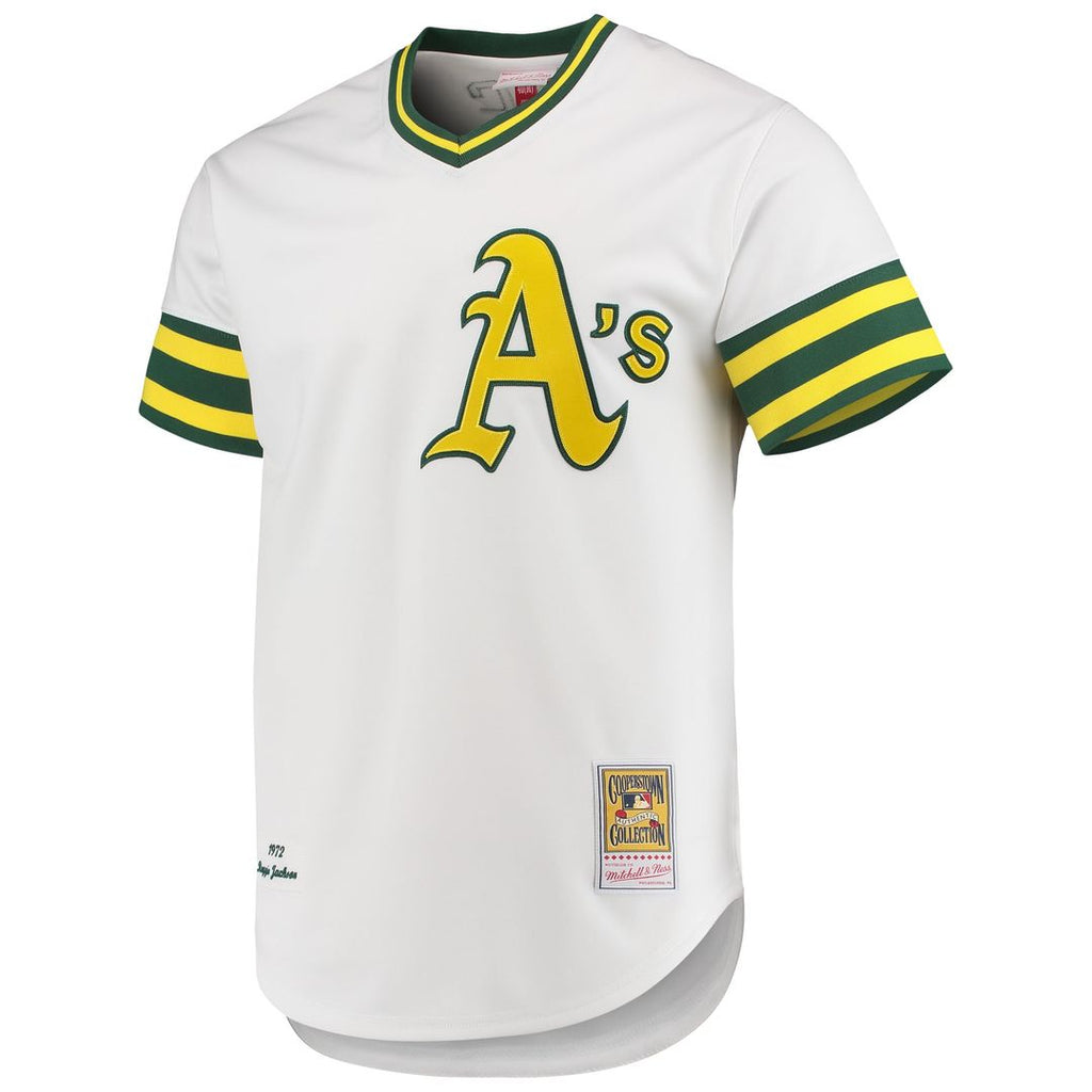 Reggie Jackson Athletics Mitchell & Ness 1972 Cooperstown Collection Authentic Jersey - White | MLB Fan Gear