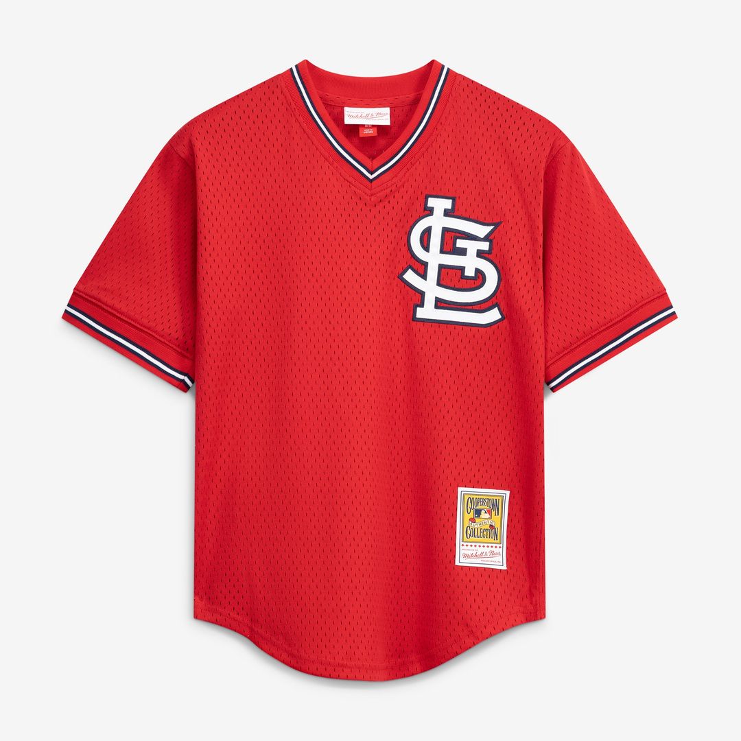 Ozzie Smith St. Louis Cardinals Mitchell & Ness Authentic Batting Practice Jersey - Scarlet | MLB Fan Gear
