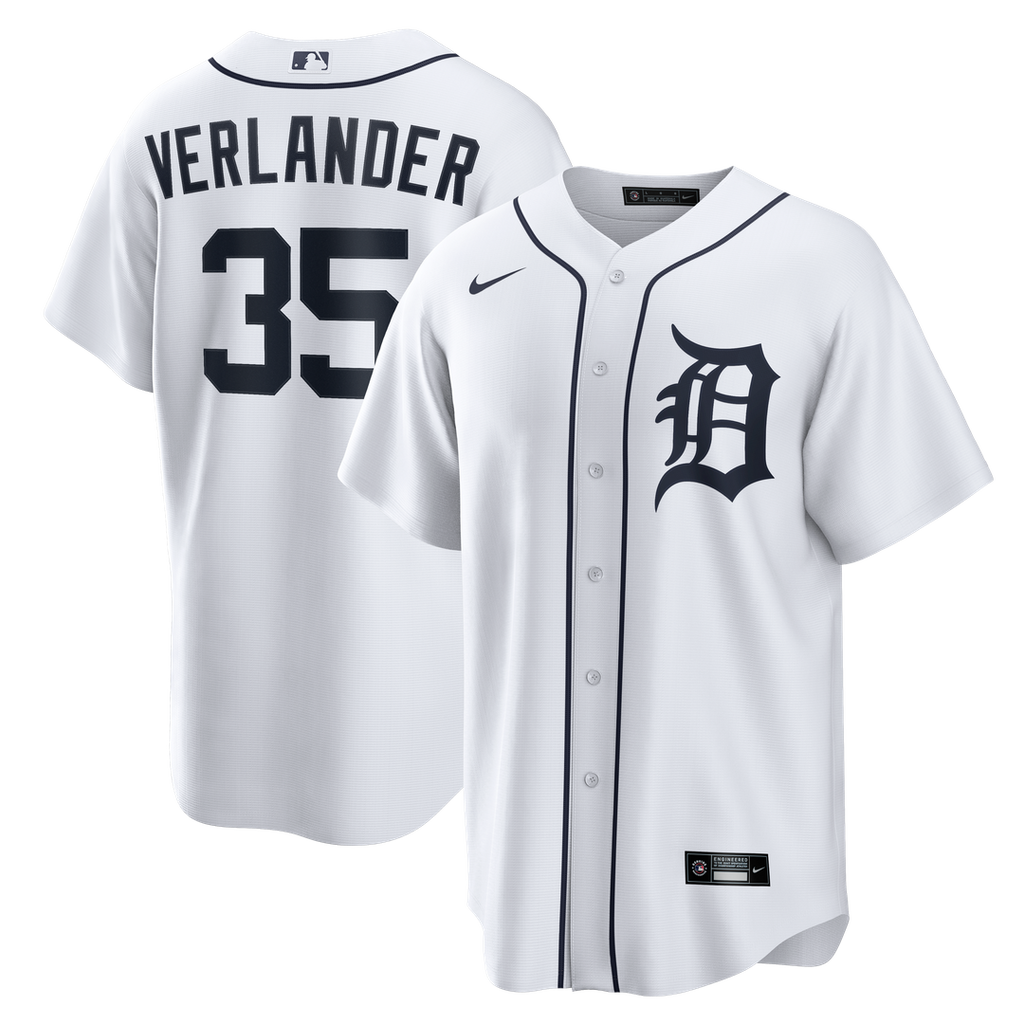 Justin Verlander Detroit Tigers Nike Home Replica Jersey - White | MLB Fan Gear