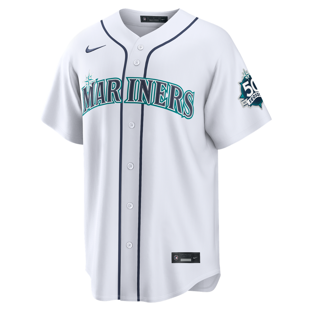 Julio Rodríguez Seattle Mariners Nike Alternate Stadium 50th Season Patch Jersey - Teal | MLB Fan Gear