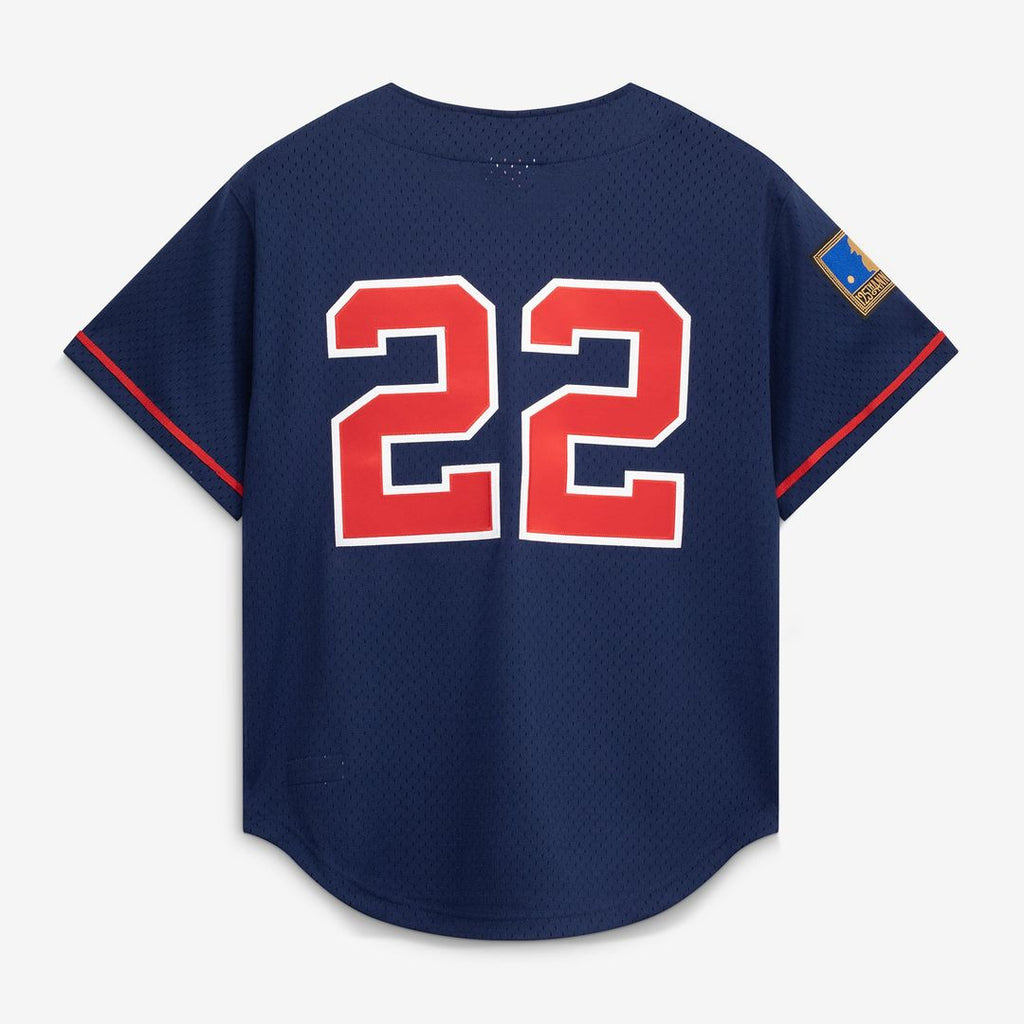 Bo Jackson California Angels Mitchell & Ness Cooperstown Collection Mesh Batting Practice Button-Up Jersey - Navy | MLB Fan Gear
