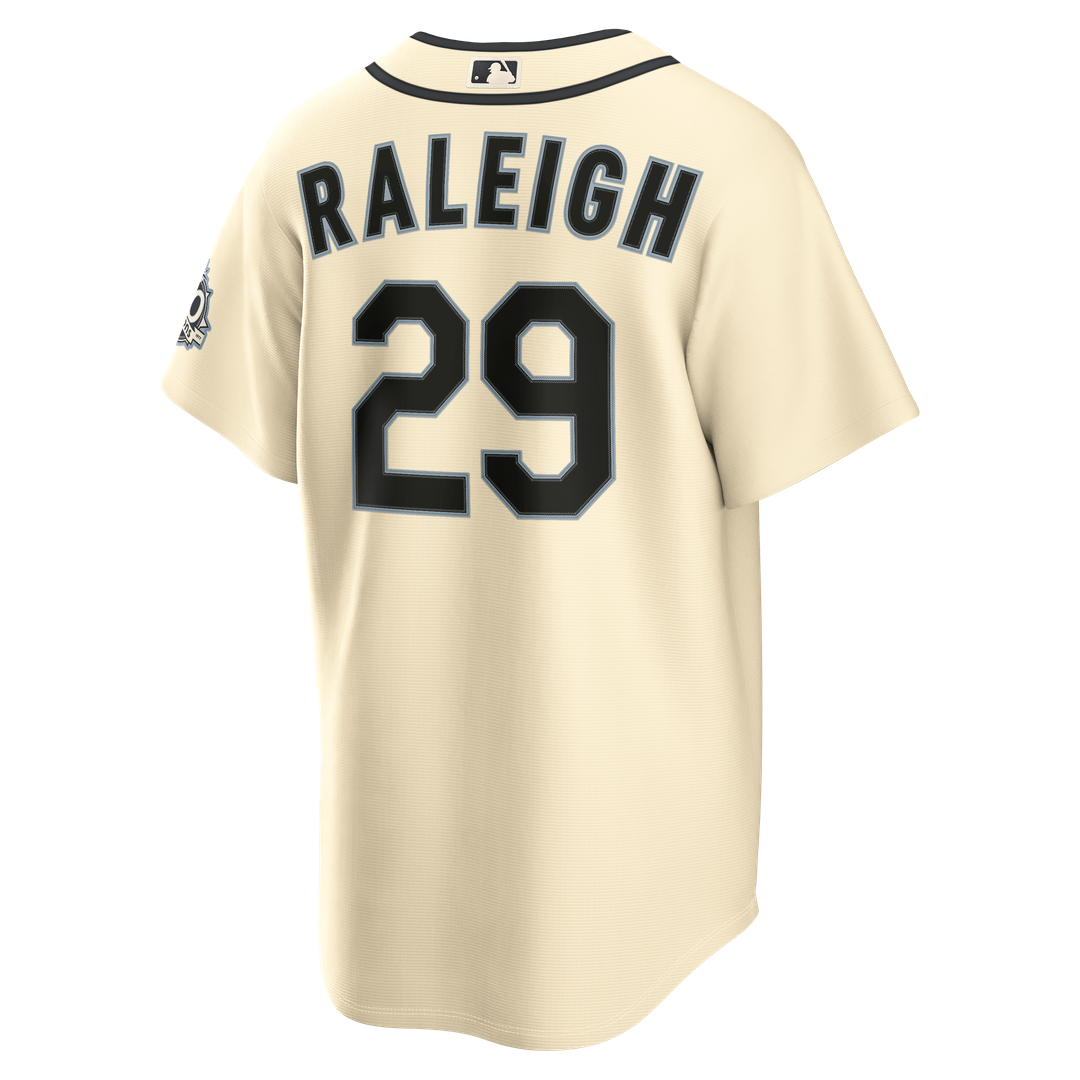Cal Raleigh Seattle Mariners Nike Alternate Stadium Jersey - Cream | MLB Fan Gear