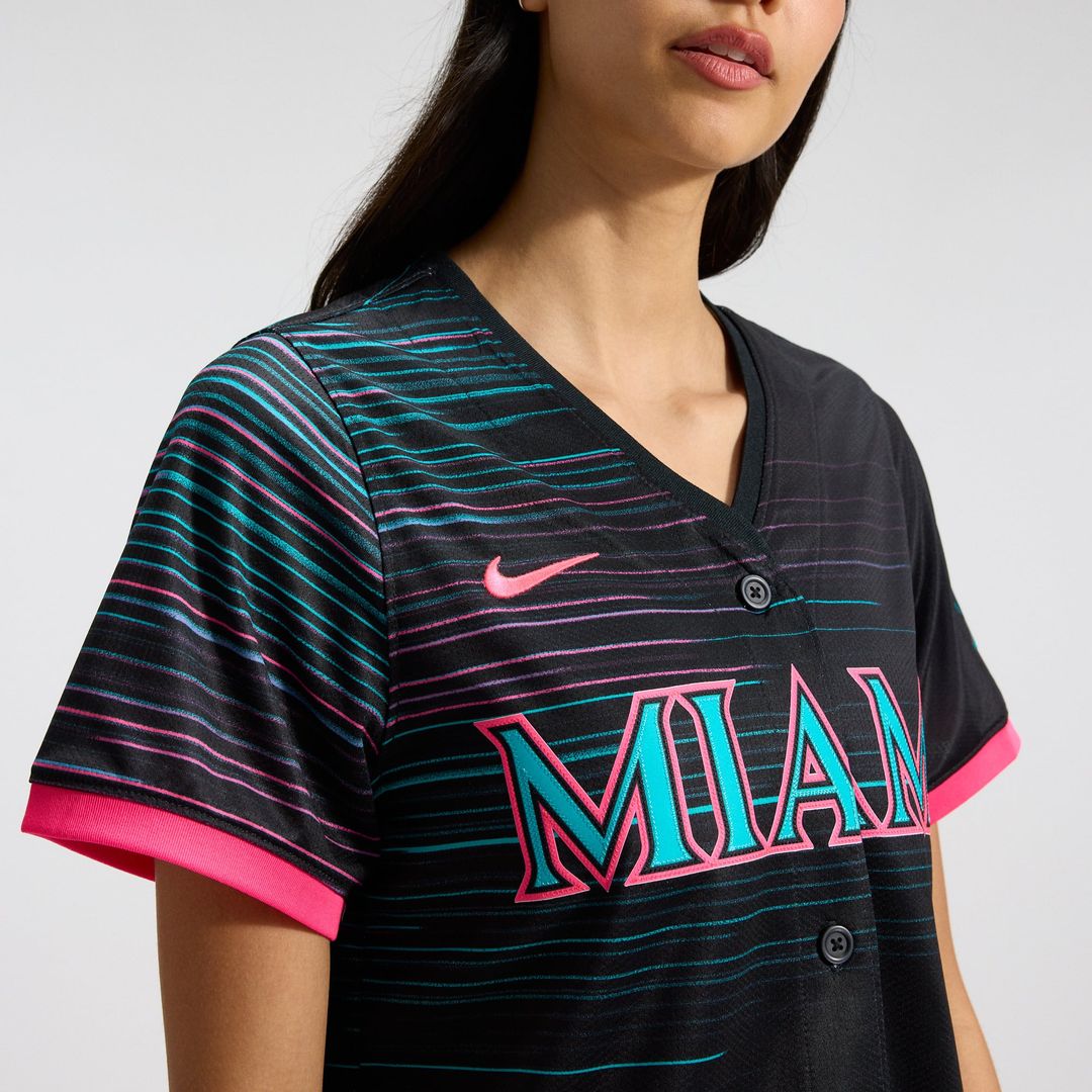 Miami Marlins Nike Women's 2025 City Connect Limited Jersey - Black | MLB Fan Gear