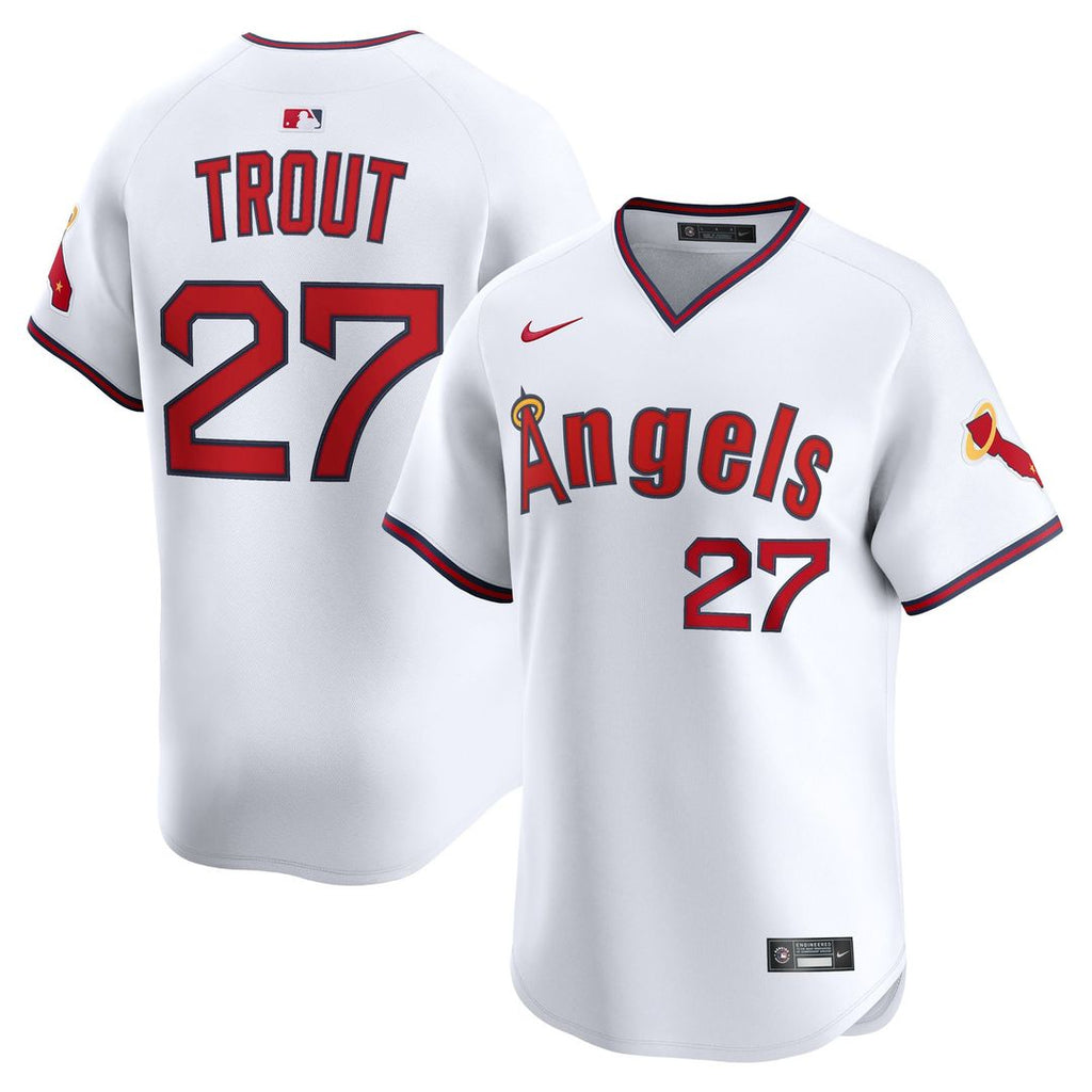 Mike Trout Los Angeles Angels Nike Alternate Limited Jersey - White | MLB Fan Gear
