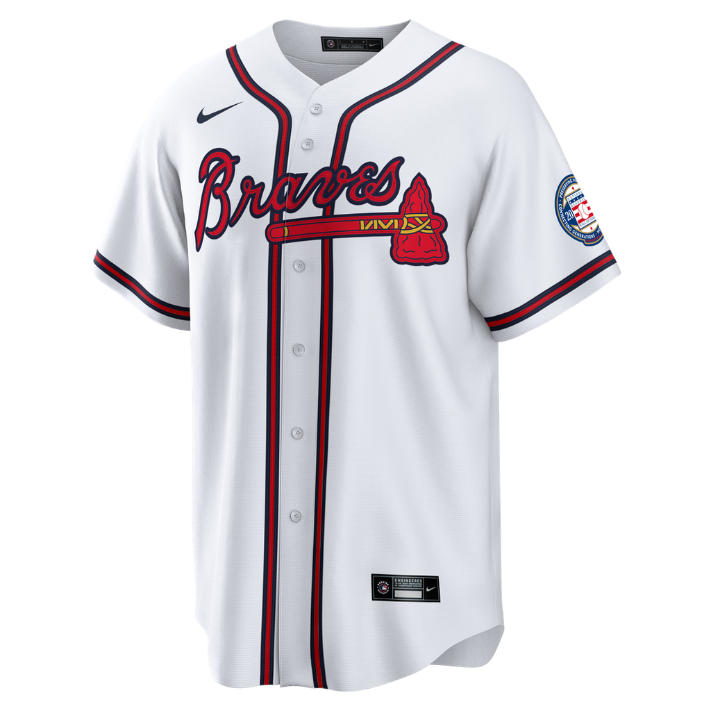 Andruw Jones Atlanta Braves Nike Home Replica 2026 Hall of Fame Patch Jersey - White | MLB Fan Gear