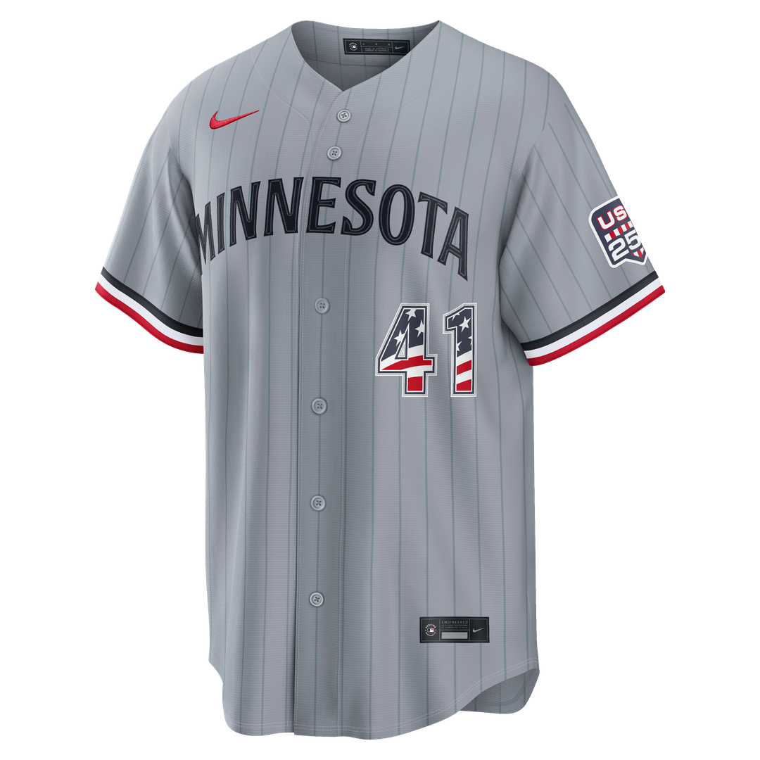 Joe Ryan Minnesota Twins Nike USA 250 Fourth of July Road Stadium Jersey - Gray | MLB Fan Gear