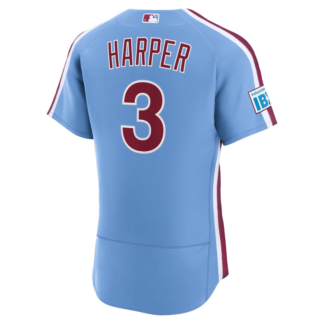 Bryce Harper Philadelphia Phillies Nike Alternate Authentic Sponsor Patch Jersey - Cream | MLB Fan Gear