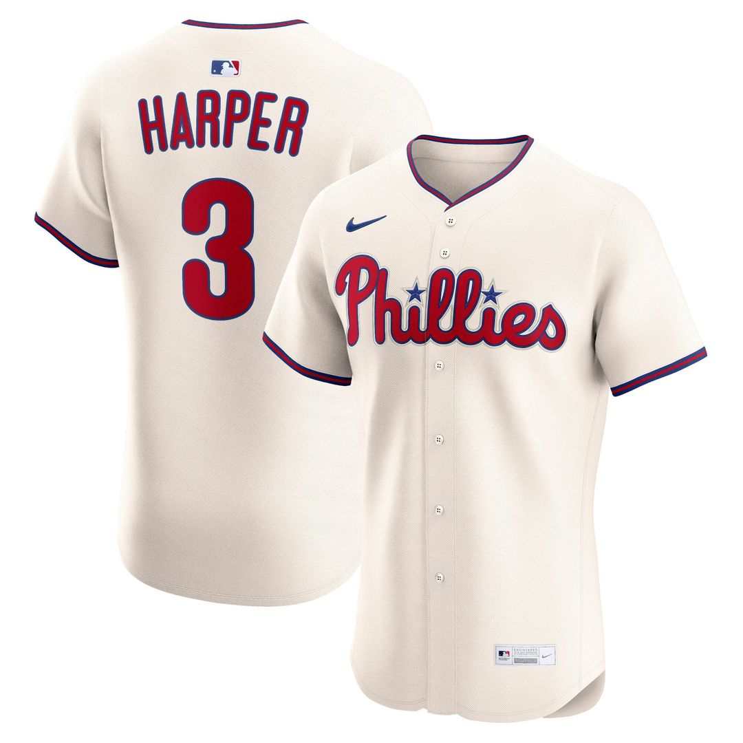 Bryce Harper Philadelphia Phillies Nike Home Elite Jersey - White | MLB Fan Gear