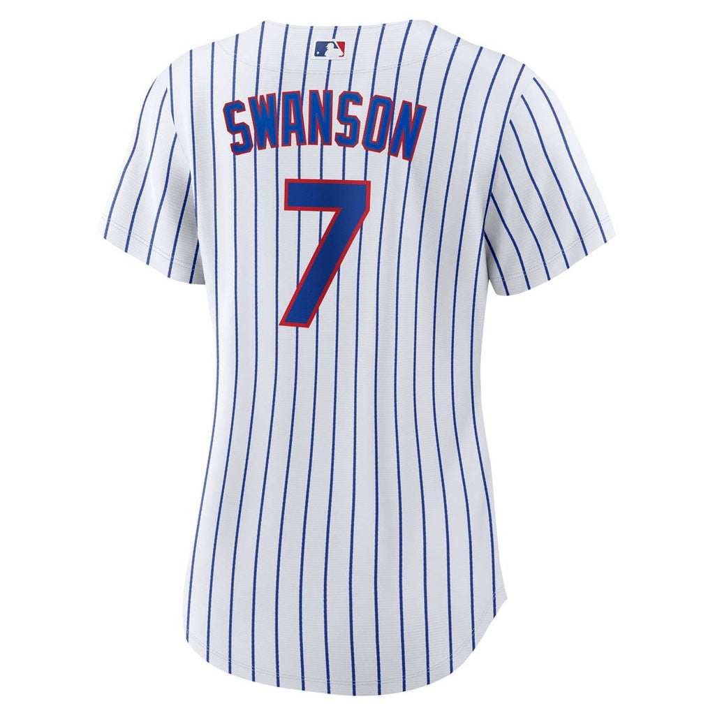 Dansby Swanson Chicago Cubs Nike Women's Home Replica Player Jersey - White/ Royal | MLB Fan Gear