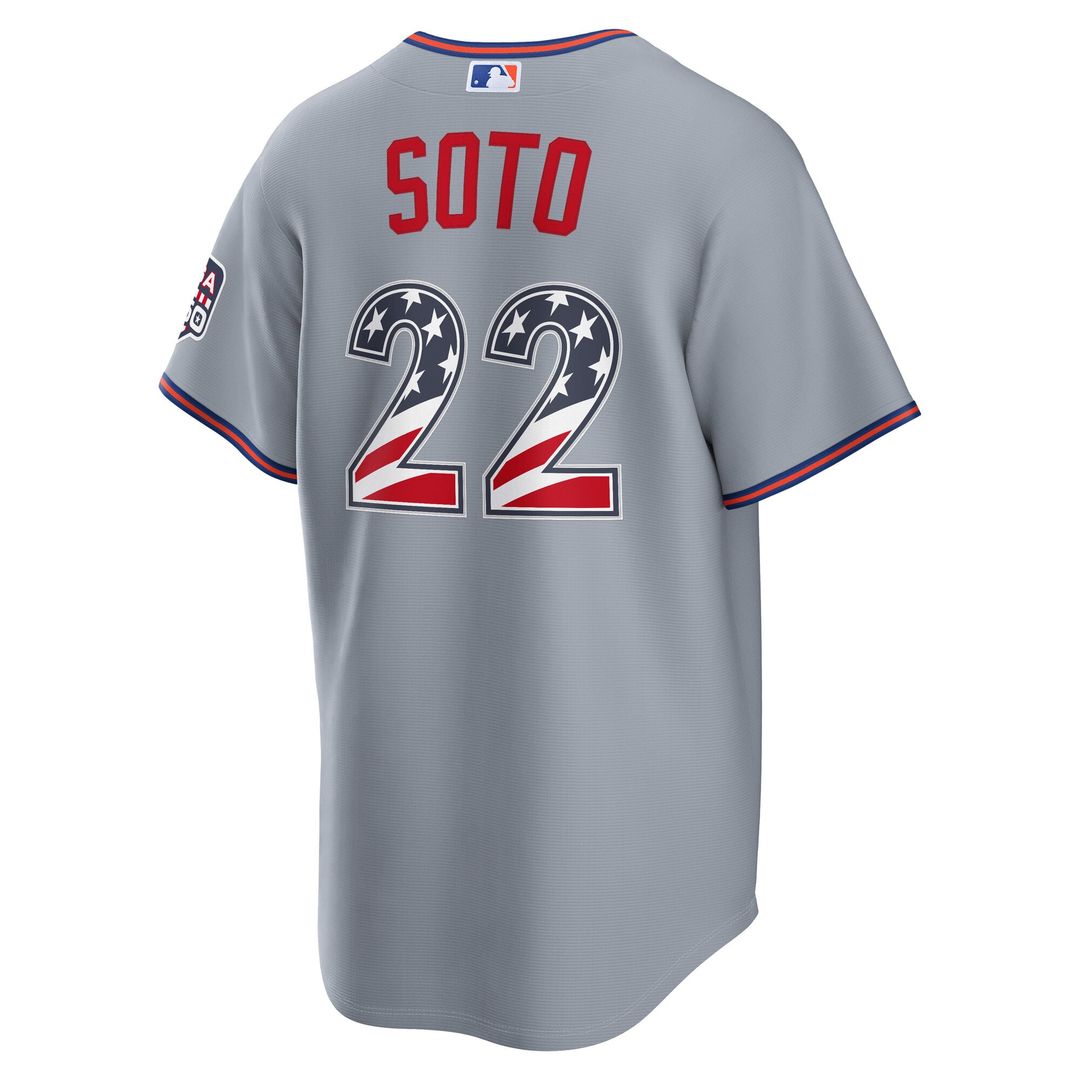 Juan Soto New York Mets Nike USA 250 Fourth of July Road Stadium Jersey - Gray | MLB Fan Gear