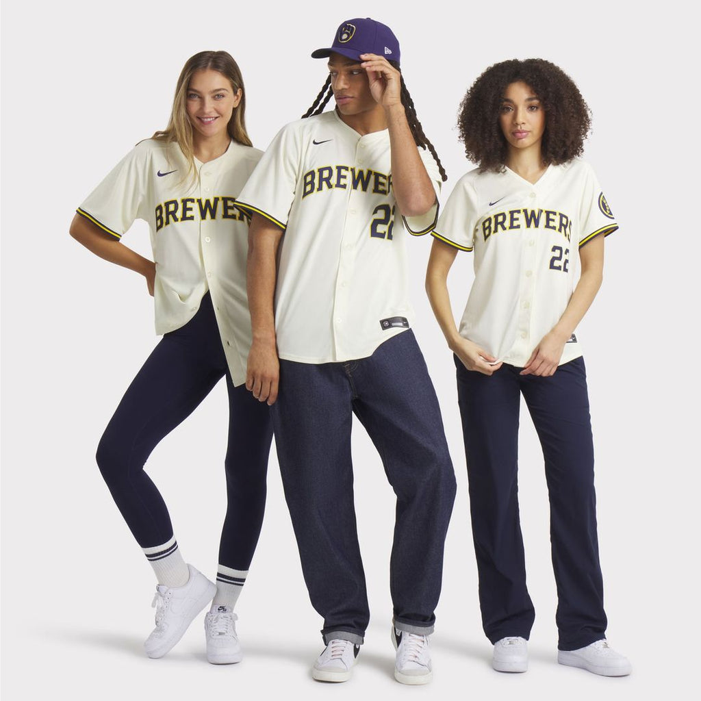 Christian Yelich Milwaukee Brewers Nike Home Limited Player Jersey - Cream | MLB Fan Gear