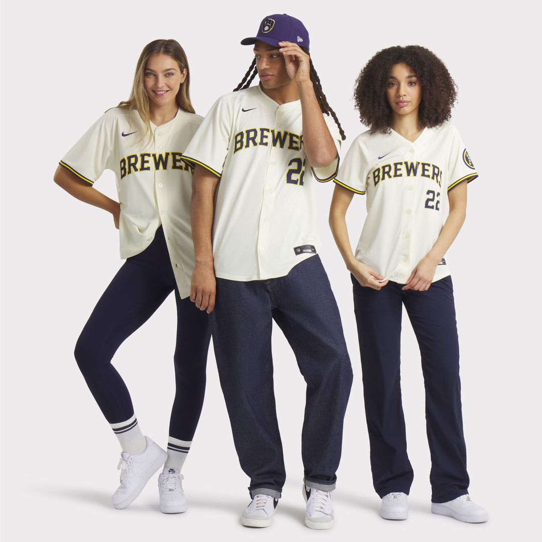 Christian Yelich Milwaukee Brewers Nike Home Limited Player Jersey - Cream | MLB Fan Gear