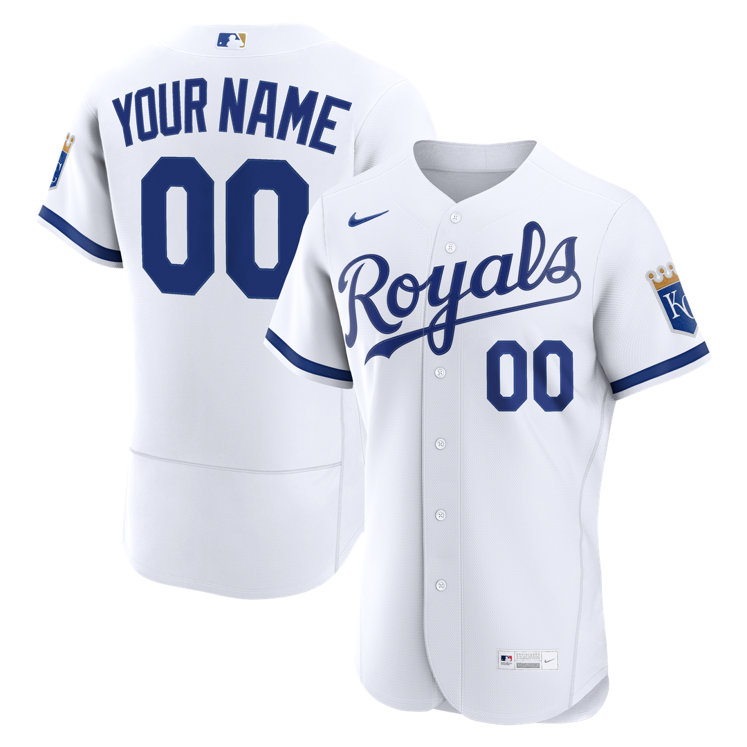 Kansas City Royals Nike Home Authentic Custom Jersey - White | MLB Fan Gear