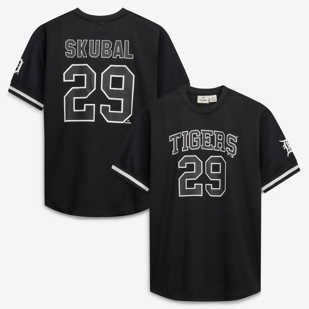 Tarik Skubal Detroit Tigers Fanatics Big & Tall Heavyweight Mesh Jersey - Black/ White | MLB Fan Gear