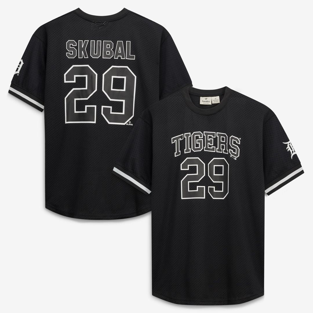 Tarik Skubal Detroit Tigers Fanatics Big & Tall Heavyweight Mesh Jersey - Black/ White | MLB Fan Gear